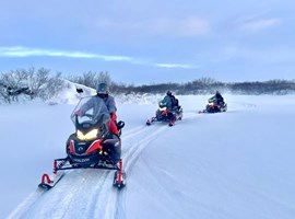 Lake Mývatn Snowmobile Safari tour in Iceland