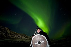 Northern Lights Minibus with Viking Stories tour in Iceland
