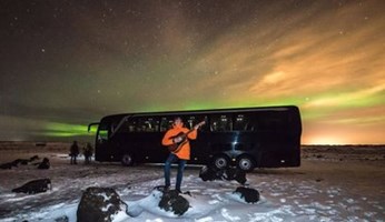 Fontana Geothermal Baths & Northern Lights tour in Iceland