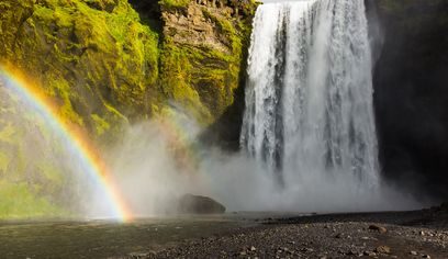 South Coast black sand and volcanic landscape in Iceland linked with The Odyssey filming-location mood